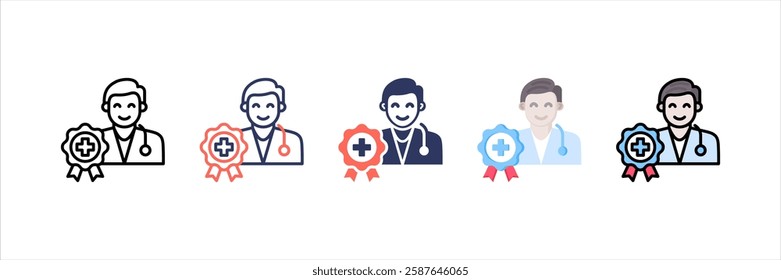 Health Professional Multi Style Icon Set