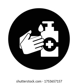 health protection hand sanitizer icon