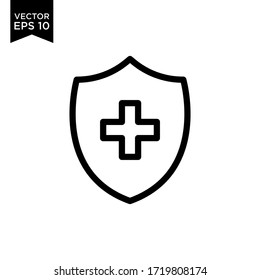 Health Protection Icon Vector Illustration Logo Template