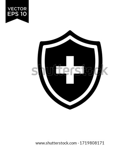 Health protection icon Vector Illustration Logo Template