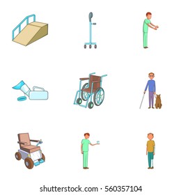 Health protection icons set. Cartoon illustration of 9 health protection vector icons for web