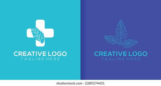 Health Protection With nature Logo Design Vector Template For Medical Or Insurance Company