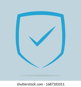 Health protection. Shield with check mark. Vector illustration design. Safety life.