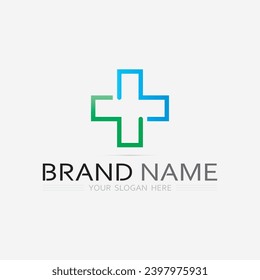 health protection with shield logo design vector template for medical or insurance company-vector