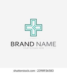 health protection with shield logo design vector template for medical or insurance company-vector