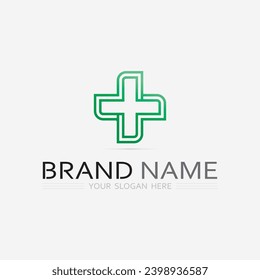 health protection with shield logo design vector template for medical or insurance company-vector