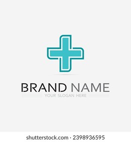 health protection with shield logo design vector template for medical or insurance company-vector