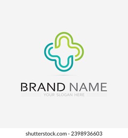 health protection with shield logo design vector template for medical or insurance company-vector