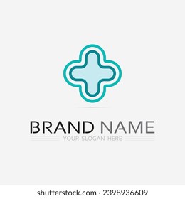 health protection with shield logo design vector template for medical or insurance company-vector