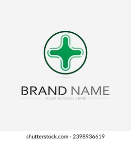 health protection with shield logo design vector template for medical or insurance company-vector