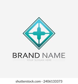 health protection with shield logo design vector template for medical or insurance company-vector