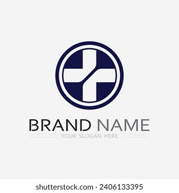 health protection with shield logo design vector template for medical or insurance company-vector