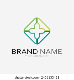 health protection with shield logo design vector template for medical or insurance company-vector