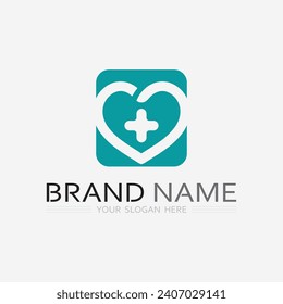 health protection with shield logo design vector template for medical or insurance company-vector