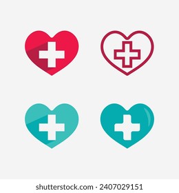 health protection with shield logo design vector template for medical or insurance company-vector