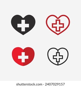 health protection with shield logo design vector template for medical or insurance company-vector