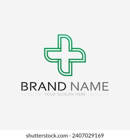 health protection with shield logo design vector template for medical or insurance company-vector