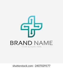 health protection with shield logo design vector template for medical or insurance company-vector