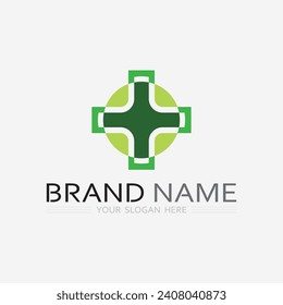 health protection with shield logo design vector template for medical or insurance company-vector