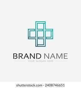 health protection with shield logo design vector template for medical or insurance company-vector