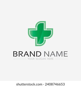 health protection with shield logo design vector template for medical or insurance company-vector