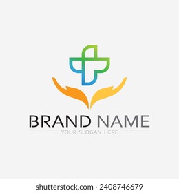 health protection with shield logo design vector template for medical or insurance company-vector