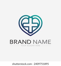 health protection with shield logo design vector template for medical or insurance company-vector