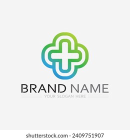 health protection with shield logo design vector template for medical or insurance company-vector