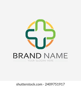 health protection with shield logo design vector template for medical or insurance company-vector