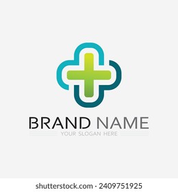 health protection with shield logo design vector template for medical or insurance company-vector