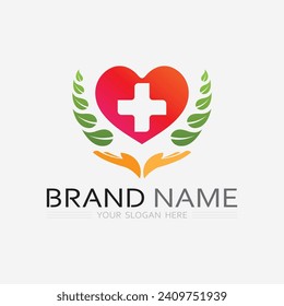 health protection with shield logo design vector template for medical or insurance company-vector