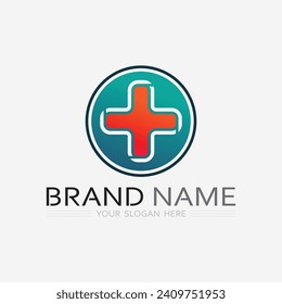 health protection with shield logo design vector template for medical or insurance company-vector