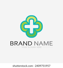 health protection with shield logo design vector template for medical or insurance company-vector