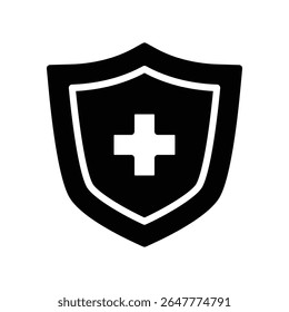 health protection solid icon symbol vector design good for web or mobile app