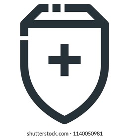 Health Protection Vector Line Icon 32x32 Pixel Perfect. Editable 2 Pixel Stroke Weight. Medical Health Icon for Website Mobile App Presentation