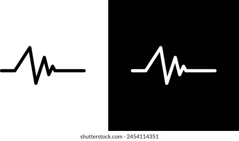 Health Pulse Icon Set. Heartbeat and medical monitor vector symbol.