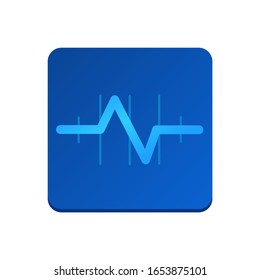 Gesundheit, Puls, Herzklopfen Symbol Vektorillustration. Einzeln auf weißem Hintergrund, Gesundheitskonzept. Trendy Flat Stil für Grafikdesign, Website, UI. EPS10