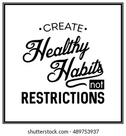 Health quote. Typographical Poster.