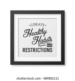 Health quote. Typographical Poster.