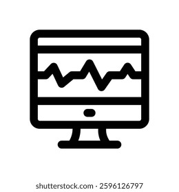 health rate line icon. Clean and minimalist vector icon for websites, mobile apps, presentations, and logos. Fully scalable and customizable for any project.