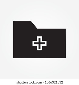 
health record folder design icon