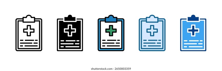 Conjunto de iconos de registros de mantenimiento Colección de estilos múltiples