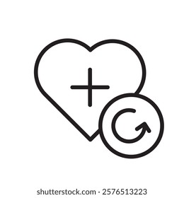 Health recovery icon Outline vector for web ui