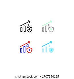 health recovery icon set. simple, outline, color. healthcare and medical icon.