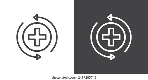 Health recovery icon vector logo set collection for web app ui