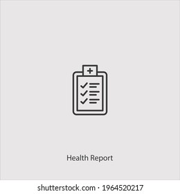 Health Report Icon Vector Icon.Editable Stroke.linear Style Sign For Use Web Design And Mobile Apps,logo.Symbol Illustration.Pixel Vector Graphics - Vector