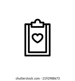 Health Report With Outline Icon Vector