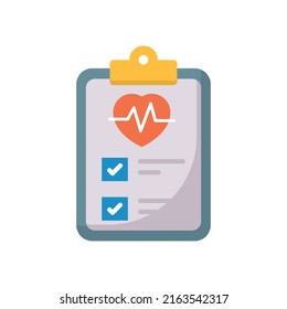 Health Report vector flat icon for web isolated on white background EPS 10 file