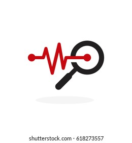 health research logo, Search Health logo, Search Pulse, Medical logo research template designs