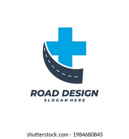 Health Road logo vector template, Creative Road logo design concepts